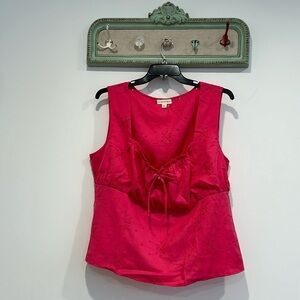 The General Good 1X plus women’s tank top embroidered hot pink new NWOT